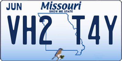 MO license plate VH2T4Y