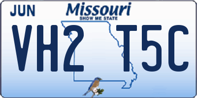 MO license plate VH2T5C