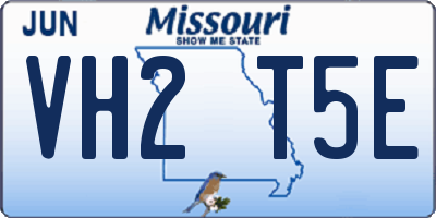 MO license plate VH2T5E