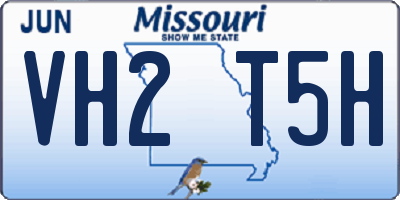 MO license plate VH2T5H
