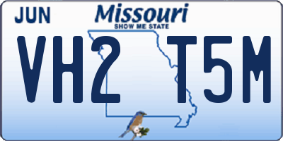 MO license plate VH2T5M