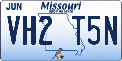 MO license plate VH2T5N
