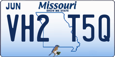 MO license plate VH2T5Q