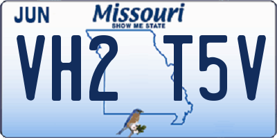 MO license plate VH2T5V