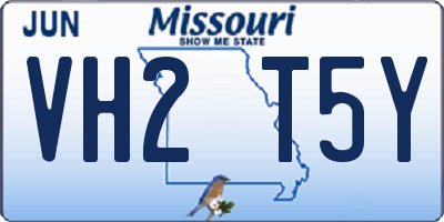 MO license plate VH2T5Y