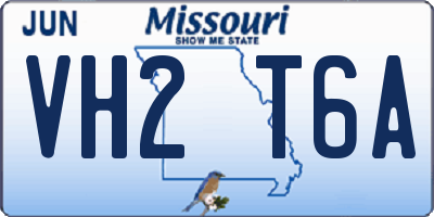 MO license plate VH2T6A