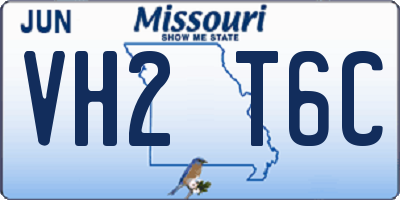 MO license plate VH2T6C