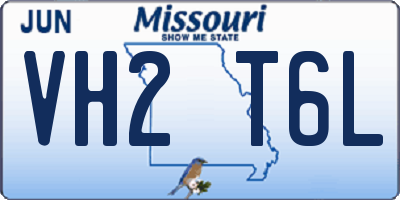 MO license plate VH2T6L