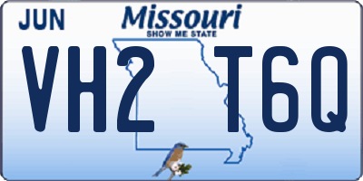 MO license plate VH2T6Q