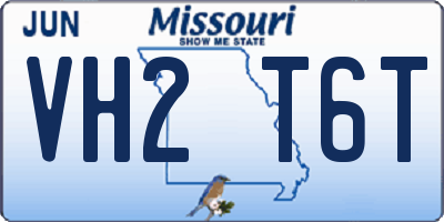 MO license plate VH2T6T