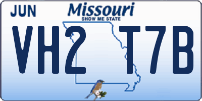 MO license plate VH2T7B