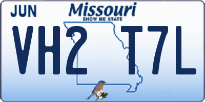 MO license plate VH2T7L