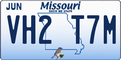 MO license plate VH2T7M