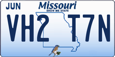 MO license plate VH2T7N