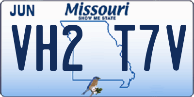 MO license plate VH2T7V
