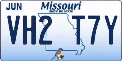 MO license plate VH2T7Y