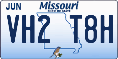 MO license plate VH2T8H