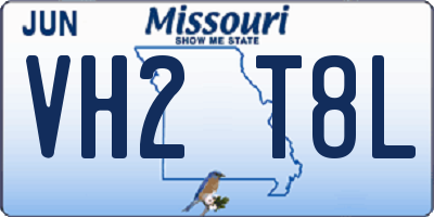 MO license plate VH2T8L