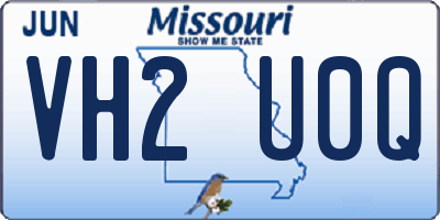 MO license plate VH2U0Q