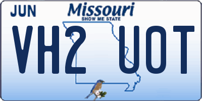 MO license plate VH2U0T