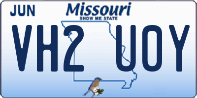 MO license plate VH2U0Y