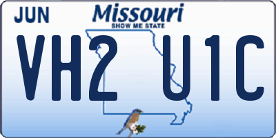 MO license plate VH2U1C