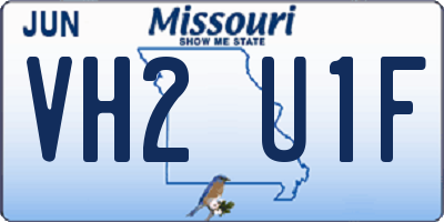 MO license plate VH2U1F