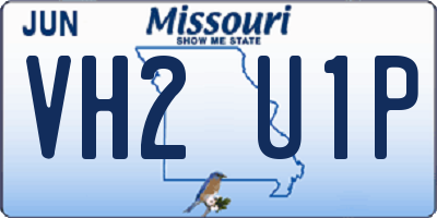 MO license plate VH2U1P