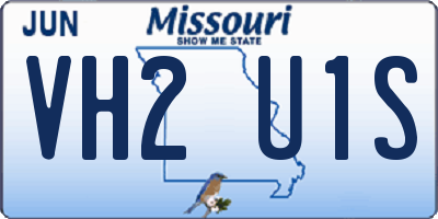 MO license plate VH2U1S