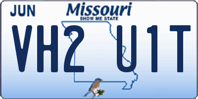 MO license plate VH2U1T
