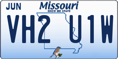 MO license plate VH2U1W