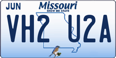 MO license plate VH2U2A