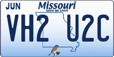 MO license plate VH2U2C