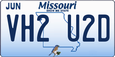 MO license plate VH2U2D
