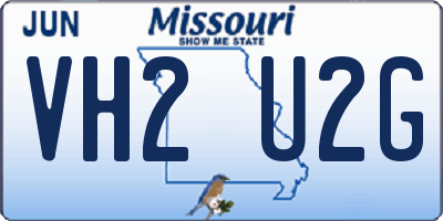 MO license plate VH2U2G