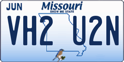 MO license plate VH2U2N