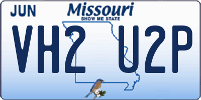 MO license plate VH2U2P