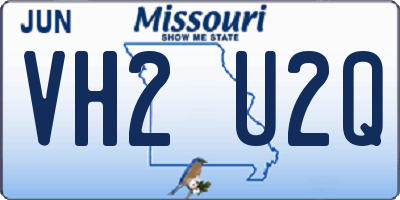MO license plate VH2U2Q