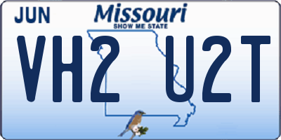 MO license plate VH2U2T