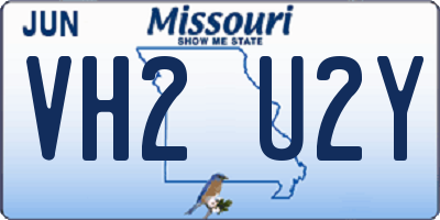 MO license plate VH2U2Y