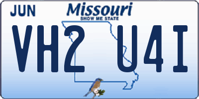 MO license plate VH2U4I