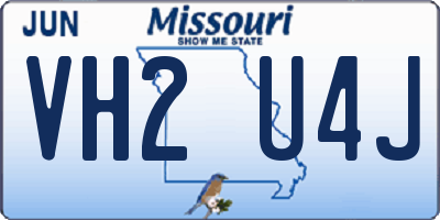 MO license plate VH2U4J
