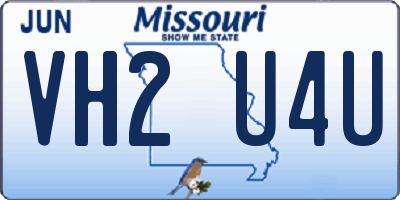 MO license plate VH2U4U