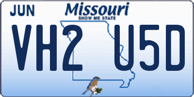 MO license plate VH2U5D