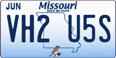 MO license plate VH2U5S