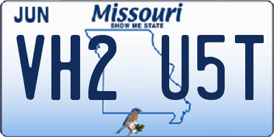 MO license plate VH2U5T