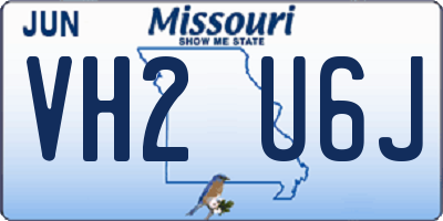 MO license plate VH2U6J