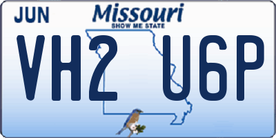 MO license plate VH2U6P