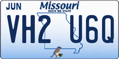 MO license plate VH2U6Q