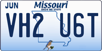 MO license plate VH2U6T
